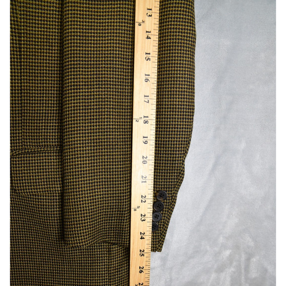 Joseph Abboud Blazer Men's 44L (44R) Brown Micro Check Sport Coat Jacket - Picture 8 of 11